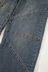 High Rise Exposed Seam Wide Leg Denim Jeans